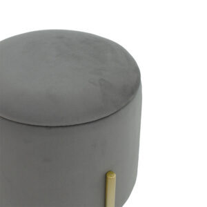 257 000009 2 Stool Creativity Argos The Classic velvet grey-golden D35x42cm