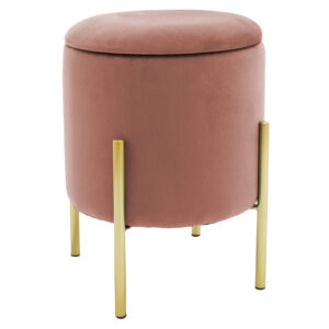 257 000010 Stool Creativity Argos The Classic velvet rotten apple-golden D35x42cm