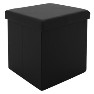 Stool-trunk Crystal Argos The Classic pu black 38x38x38cm