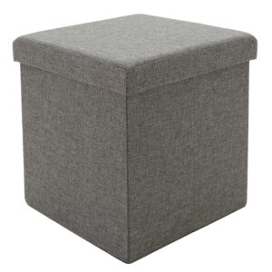 Stool-trunk Crystal Argos The Classic fabric grey 38x38x38cm