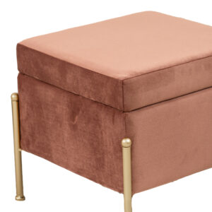 257 000018 3 Stool-trunk Panton Argos The Classic velvet rotten apple-golden 40x40x36,5cm