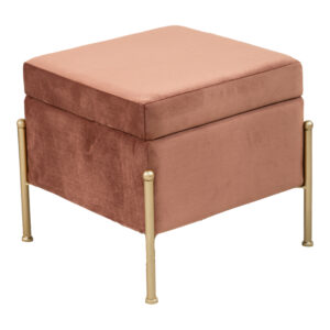 257 000018 Stool-trunk Panton Argos The Classic velvet rotten apple-golden 40x40x36,5cm