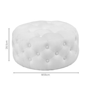 257 000022 2 Pouf stool Ferdia Argos The Classic velvet cream D59x28.5cm