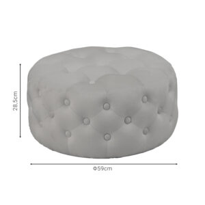 257 000023 1 Pouf stool Ferdia Argos The Classic velvet grey D59x28.5cm