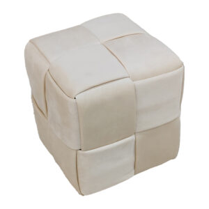 Ottoman Jisko Argos The Classic beige velvet 38x38x40cm