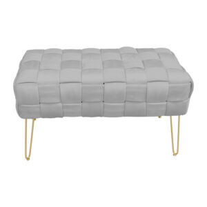 257 000031 2 Ottoman Wenzo Argos The Classic grey velvet 82x43x46cm