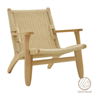 Armchair Chiara Argos The Classic natural beech wood-natural rope seat 70x68x75cm