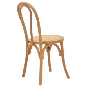 263 000017 1 Vienna stackable chair Azhel Argos The Classic natural beech wood-seat natural rattan 41x50x89cm