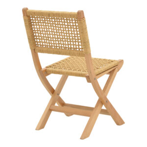 263 000040 1 Folding chair Xianju Argos The Classic beech wood and rope in natural shade 47x58x85cm