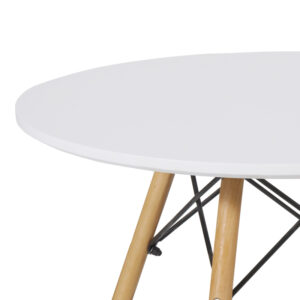 271 000020 2 Julita children's table Argos The Classic white mdf and natural beech wood Φ60x51cm