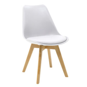 271 000029 1 Julita-Gaston dining table set of 3 Argos The Classic MDF and beech wood in white-natural shade Φ60x73cm