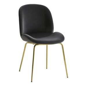 Chair Maley Argos The Classic dark grey velvet-gold metal 47x60x90cm