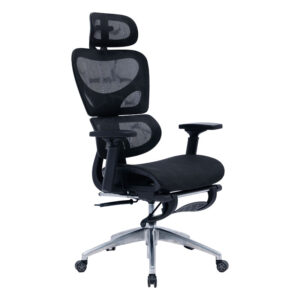 Office chair manager with footrest Thelonius Argos The Classic mesh black
