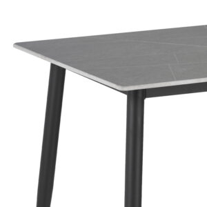 278 000004 1 Dining table Gustas Argos The Classic grey marble sintered stone-black metal 120x60x75cm