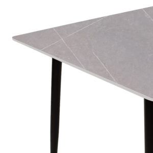 278 000004 3 Dining table Gustas Argos The Classic grey marble sintered stone-black metal 120x60x75cm