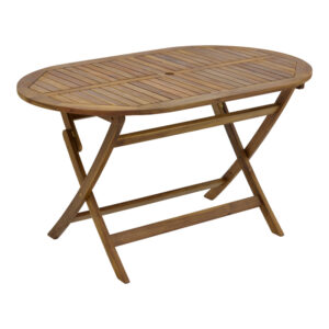 282 000058 3 Dining room Bistrual-Falov Argos The Classic set of 5 folding natural solid acacia wood 130x80x72cm