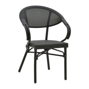 Armchair Isaia Argos The Classic black aluminum-textilene black 57x57x83cm