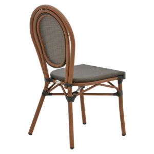 289 000007 2 Stackable chair Nacia Argos The Classic dark brown aluminum-grey textilene 45x59x85cm