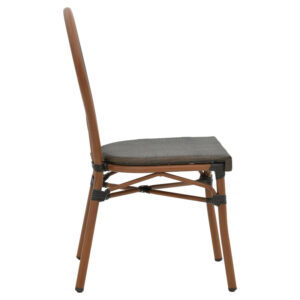 289 000007 3 Stackable chair Nacia Argos The Classic dark brown aluminum-grey textilene 45x59x85cm