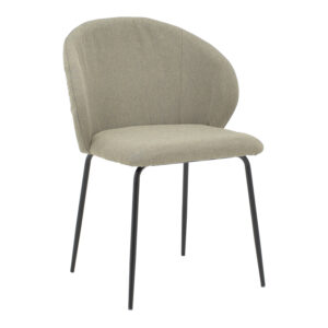 Chair Olympian Argos The Classic grey-beige fabric-black metal leg 50x55x83cm