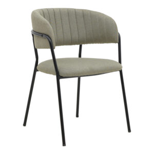 Chair Morel Argos The Classic grey fabric-black metal leg 55x55x76cm