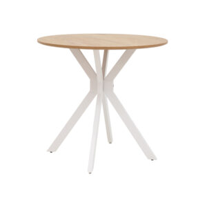 Table Xuson Argos The Classic natural mdf-white metal legs D80x75cm
