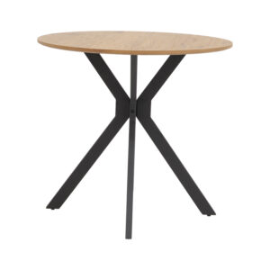 292 000074 1 Table Xuson Argos The Classic natura lmdf-black metal legs D120x75cm