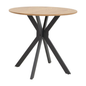 292 000074 Table Xuson Argos The Classic natura lmdf-black metal legs D120x75cm