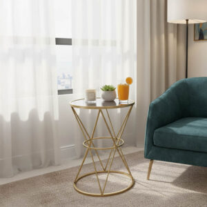 Coffee table Vogaton Argos The Classic gold metal 40x40x56cm