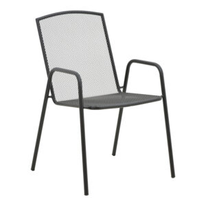 Armchair Pomedon Argos The Classic stackable black metal 56x64x87cm