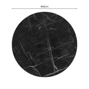 310 000026 1 Table surface Saran Argos The Classic t.Werzalit black marble D60cm