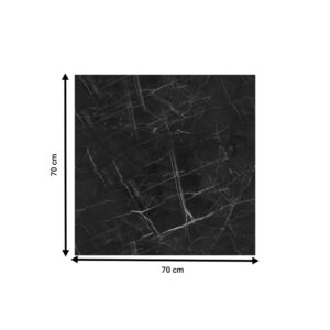 310 000028 1 Table surface Saran Argos The Classic t.Werzalit black marble 70x70cm