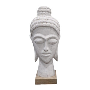 Head buddha bust Wevi Argos The Classic white mango wood 17x11.5x41cm