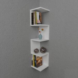 321 000020 1 Wall shelf Zigzag Argos The Classic white melamine 25x25x109cm
