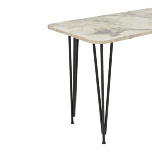 321 000033 3 Dinning table Palkon Argos The Classic white melamine-black metal 120x60x73cm