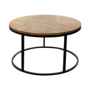 Coffee table Drion Argos The Classic oak melamine-black metal D60x40cm