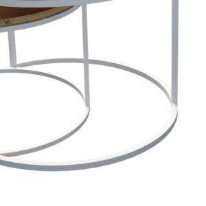 321 000111 3 Solme Argos The Classic coffee table set of 2 white metal and melamine in natural shade