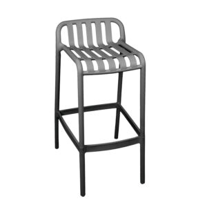 326 000010 Zoi Argos The Classic pp bar stool in anthracite shade 36x56x87cm