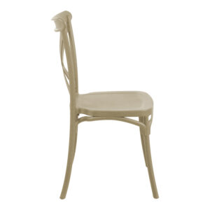 326 000016 3 Stackable Crossie chair Argos The Classic pp in cappuccino shade 38x46.5x82cm