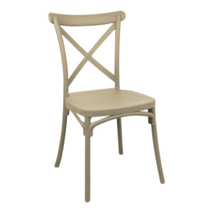 Stackable Crossie chair Argos The Classic pp in cappuccino shade 38x46.5x82cm