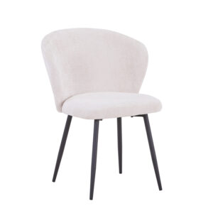 Karg Argos The Classic chair white fabric-leg black metal 57x62x80cm