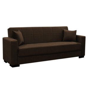 Sofa-bed with storage three-seater Vox Argos The Classic brown fabric 214x82x83cm