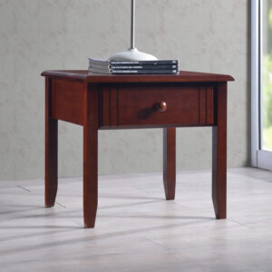 Juliene nightstand with drawer walnut wood color 50x44x46cm