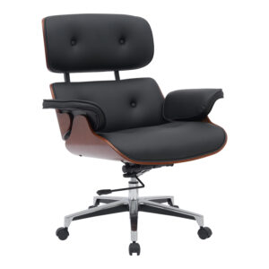Manager office chair Kobane Argos The Classic black pu-chrome base 84x75x113.5cm