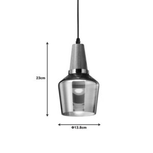 342 000001 2 Ceiling lamp Kure Argos The Classic gray metal-glass D13.8x23cm