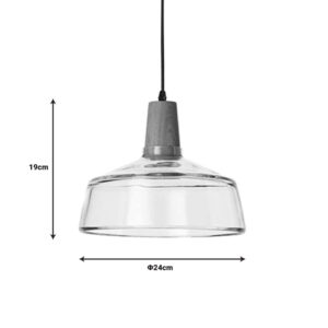 342 000003 2 Godren Argos The Classic ceiling lamp transparent metal-glass D24x19cm