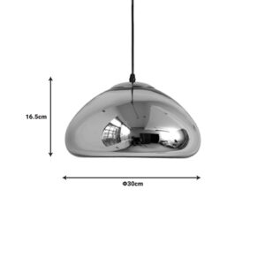 342 000007 1 Ceiling lamp Ovalone Argos The Classic Ε27 silver metal-glass D30x16,5cm