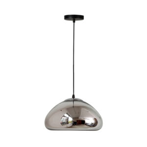 342 000007 Ceiling lamp Ovalone Argos The Classic Ε27 silver metal-glass D30x16,5cm