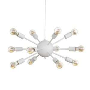 Multi-light ceiling lamp Ponile Argos The Classic white metal 100x110cm