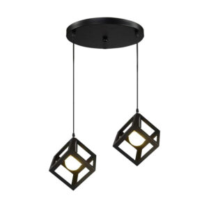 Two-light ceiling lamp Kibe II Argos The Classic black metal 48x28cm